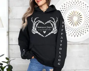 Morally Grey Dark Romance Hoodie & Sweatshirt for Book Lovers, STFUATTDLAGG Good Girl Apparel, Cozy Bookish Booktok Merch, Unisex Streetwear Pullover Made In The USA		