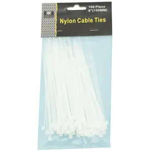 WorldWide Sales Online 6" CABLE TIES 100PC White – Automotive Tools, Electrical Tools