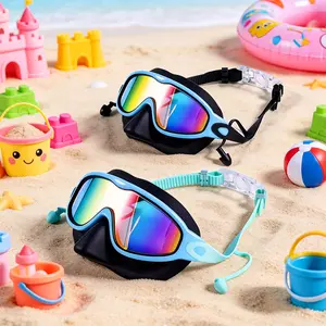 2 Pack Kids Anti-Fog Swim Goggles with Nose & Ear Plugs |   Ultimate Comfort for Ages 3-16, HD Waterproof Large Frame Perfect for Swimming Lessons, Pool, Beach, Vacation & Summer Fun, Must-Have Gear