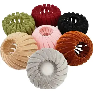 Women’s Velvet Bird Nest Magic Hair Clip | Expandable Ponytail Holder & Lazy Bun Fixer | No Slip Secure Hair Accessory | Quick Easy Updo Styler | Velvet Surface Lightweight Hair Pin | Damage-Free Styling Tool for Daily Work Party Travel All Hair Types