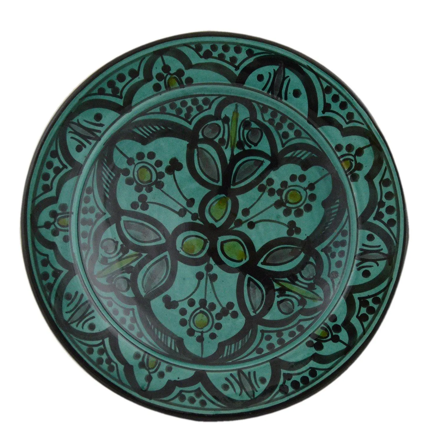 Treasures Of Morocco Ceramic Plates Moroccan Handmade Appetizer Tapas Serving Decorative 8 inches Round