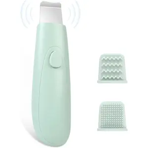 Skin Scrubber & Face Spatula - Blackhead Remover Tools, 2-in-1 Pore Cleaner Tool for Deep Cleansing, with Two Silicone Brush Head for Women and Men, Waterproof