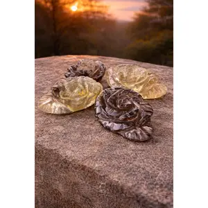 Natural Crystal Smoky Citrine Energy Flowers
