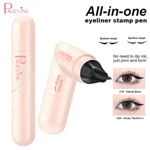 Dual-Head Rotating Eyeliner Pen with Wing Stamp – Long Lasting, Easy to Apply, Waterproof Liquid Liner for Daily & Party Makeup