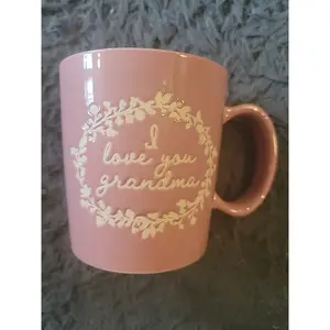 13048 Threshold Stoneware "I love you grandma" 14 oz Coffee Mug Ceramic Drinkware