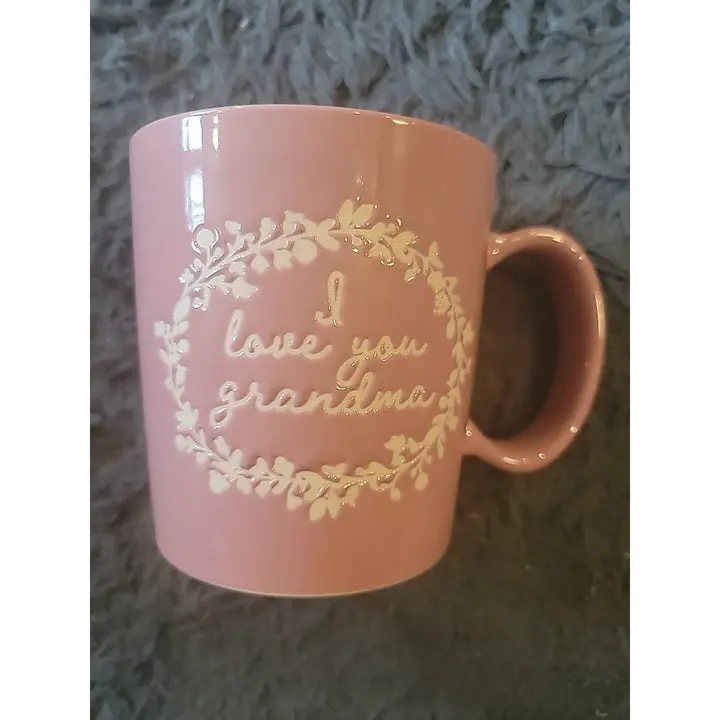 13048 Threshold Stoneware "I love you grandma" 14 oz Coffee Mug Ceramic Drinkware