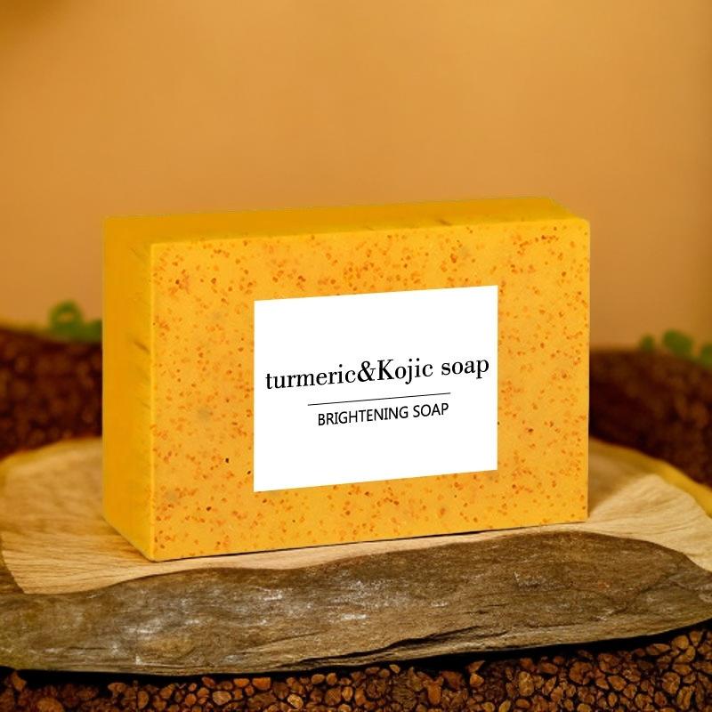 3PCS Organic Lemon Turmeric Kojic Acid Brightening Soap, Gentle Face Body Wash Cleanser, Dark Spot Remover, Acne Scar Fader, Hyperpigmentation Treatment, Brightening Dull Skin, Deep Pore Clean Comfort Organic Flawless Glowing Body Care