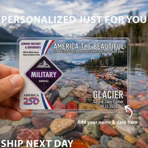 Custom National Park Pass Sleeve - America The Beautiful Pass Protector - Gift for Nature Lovers