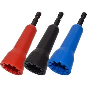 3 count Wire Twister Tool for DrillWire Nut TwisterSpin Twist Wire ConnectorCable Stripping and Twisting Tool with 1/4" Chuck for Electric (Black,Red,Blue)
