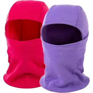 L-AS014  Ski Mask Balaclava for Kids Cold Weather Warm and Winter Windproof Fleece Caps Boys Girls Full Face Mask 2 Packs