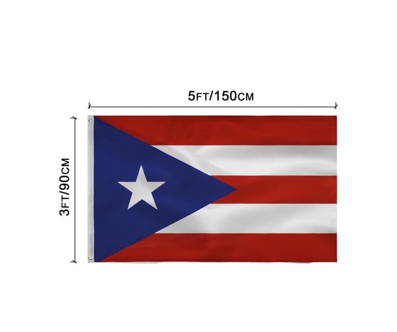 Puerto Rico Flag 3x5 Ft - Quality Polyester with Vivid Colors