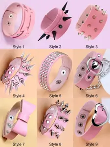 Women's PU Leather Bracelet, Punk Style Bracelet, Casual & Formal Wear, Durable Comfortable Gift Idea, Quirky Charm Accessory