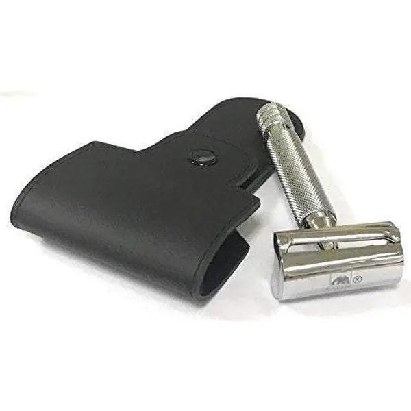 G.B.S Heavy Duty DE Slant Bar Safety Razor with Protective Case