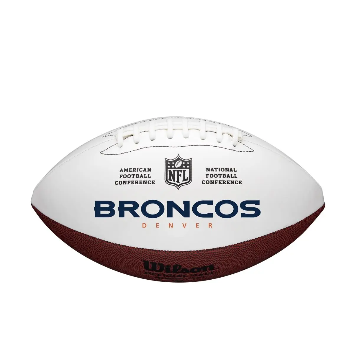 Wilson 8776895653 Full-Size Autographable NFL Denver Broncos Football - Sports Memorabilia for Fans, Collectors, Team Logo Collectible Accessory