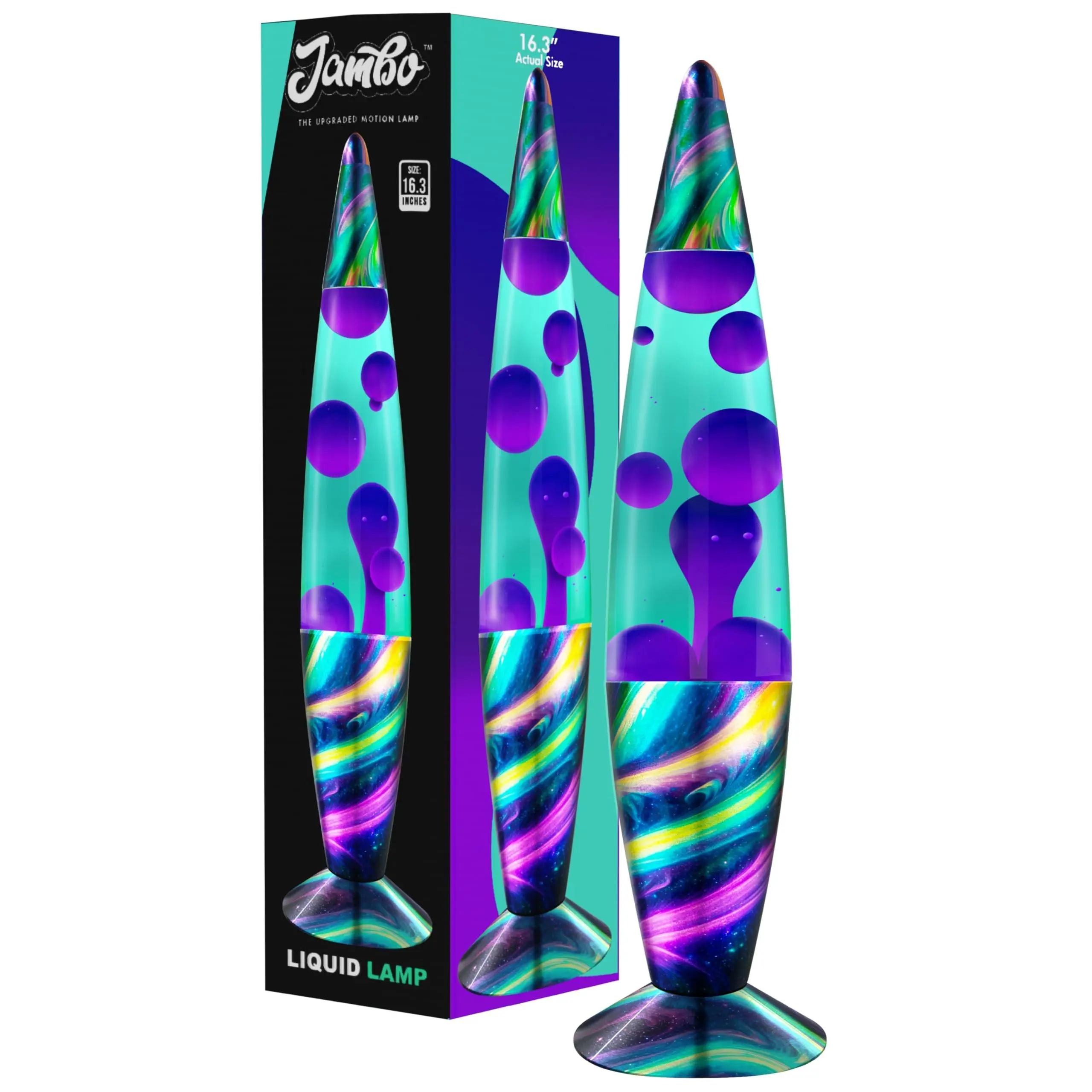 JAMBO 16" Teal & Purple Liquid Motion Lamp | Relaxing Night Light Décor