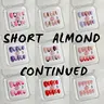 NailHaven| Short Almond Continued Collection - 10 Pcs Handmade Press-On Nails| Cute Acrylic Nails, High Quality Reusable
