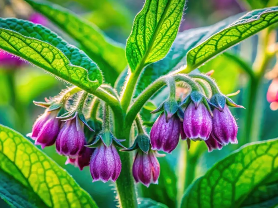 Bocking 14 Comfrey Root Cuttings to Grow - Many Uses, Pretty Flowers