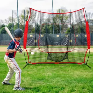 🥎7'x7' Baseball and Softball Practice Net Portable Hitting Pitching Net⚾🗑️🥎for Hitting Pitching Batting Catching with Bow Frame,for All Skill Levels,Durable Outdoor Sports Equipment🏆(Only the net without the frame)🤝Hitting Net Training Aid