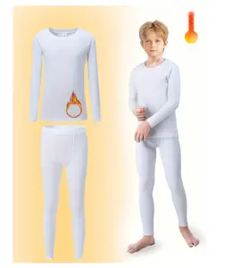 Alert Fall Winter Outdoor Enthusiasts 2-Pack Multi-Color Slim-Fit Crew Neck Thermal Underwear Set Knitted Fabric Cozy Breathable Ski Sporty Style