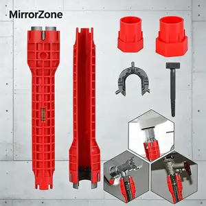 14-in-1 Faucet Wrench,Sink Faucet Installer Tool,Multi-functional Pipe Wrench,Bathroom Plumbing Installation & Repairs Wrench for Small Space Toilet Kitchen Bathroom Toilet Sink.