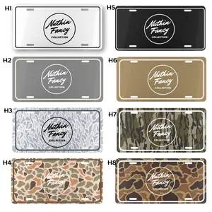 Nuthin Fancy Camo License Plate, 12x6 Aluminum Front Tag for Trucks & Cars Duck Hunting Outdoor Style