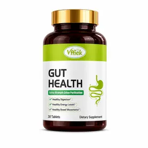 Vffiek Gut Health Daily Support Supplement – 30 Tablets with Fiber & Probiotic Blend