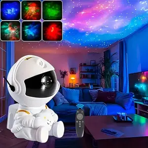 Astronaut Galaxy Projector, Star Projector, Astronaut Light Projector with 8 Colors LED Nebula, Starry Night Light Projector with Remote, Kids Room Decor, Gifts for Kids, Friends, Birthday Game Party