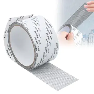 Strong Adhesive Window Screen Repair Tape – Fiberglass Mesh for Fixing Tears & Holes in Windows, Doors & Pet Cages, Grey