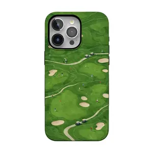 Casely iPhone 15 Pro Case | Clubhouse | The Back Nine | Bold Protective Design | Compatible with MagSafe