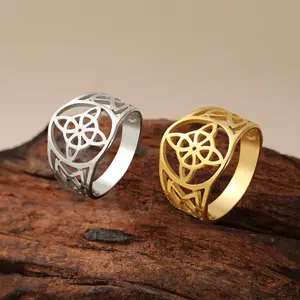 Simple retro punk niche hollow witch knot ring fashionable personality creative unisex jewelry