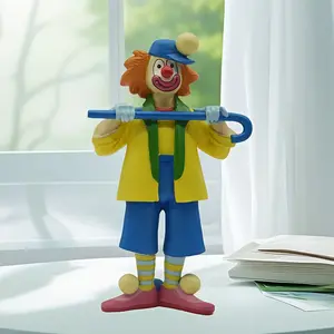 1pc Clown Figurine Home Statue, Holiday Gift, Festival Decoration, Desktop Ornament, Birthday Present, Cute Collectible Decor