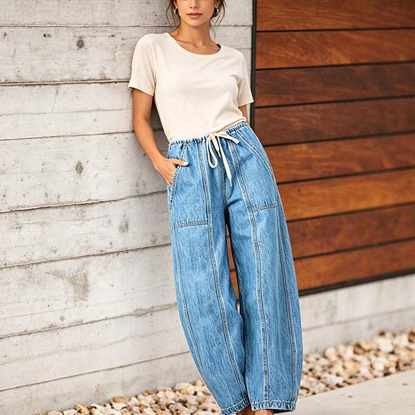 Oversized Baggy Jeans for Women, Casual Loose Fit Denim Pants, Y2K Streetwear