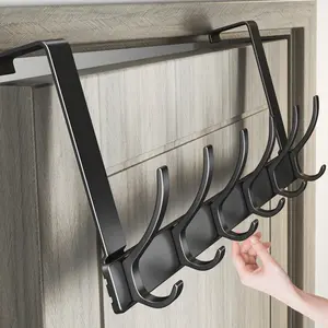 1pc  door hangers ,Over The  hanger with , easy to install, no need to punch holes  metal Over The  hanger, for hats, keys, home space saving storage, for entrance, bathroom, bedroom, home   accessories , dormitory，His comments,  his bag, double hook