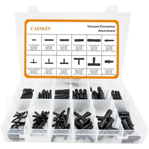 Vacuum Connector Assortment Kit Automotive Vacuum Tubing Vacuum Tee Connector Black Nylon 12 Sizes