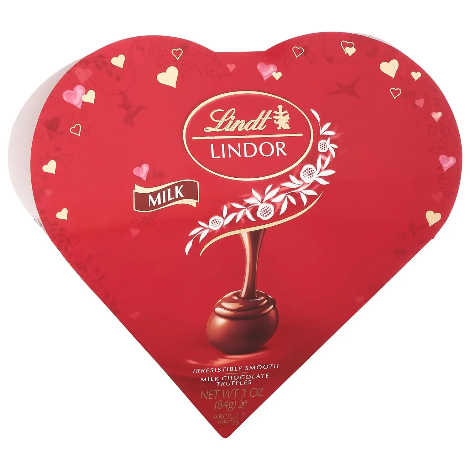 Lindt LINDOR Valentine's Day Milk Chocolate Candy Truffles Friend Heart, 3 oz. Gift Box Snack Bonbon
