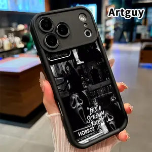 Phone case for iPhone Air 17 16 Pro Max 15 Plus 16E 14 13 12 11 XS XR Scream Icon Image Advanced fashion gift Full Body Protection Shockproof Soft Silicone Cover