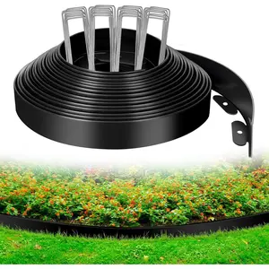 2 Inch x 33 FT (Multiple Sizes ) Landscape Edging, Garden Edging Borders with 40 count Upgrade Stakes, Flexible No Dig Plastic Garden Border for Lawn, Landscaping, Flower Beds, tree and Yard