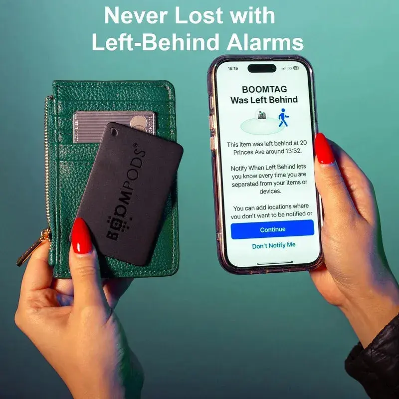 Boomcard Plastic GPS Tracker with Bluetooth Functionality for Smart & Wearable Device Accessory Needs