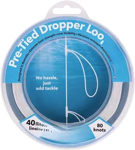 40 lb Pre-Tied Dropper Loop s. Fishing Line Spool. Loops 18 Inches Apart with 5.5 Inch Loop Size.  for Saltwater & Freshwater Fishing.  for Snapper & Other Bottom Feeding Fish.