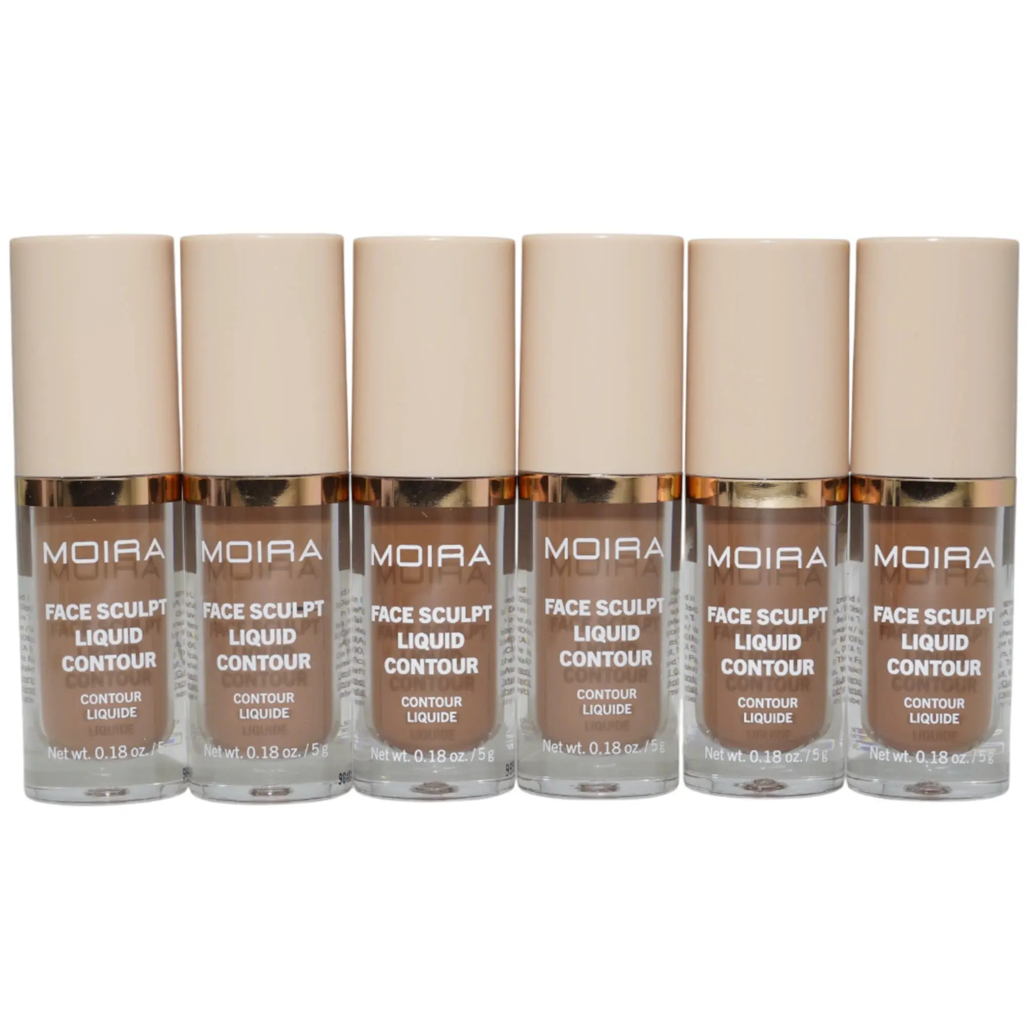 Contorno Liquido Face Sculpt Surtido Moira Beauty - Venta al por mayor 6 Unidades (FLC100-400)