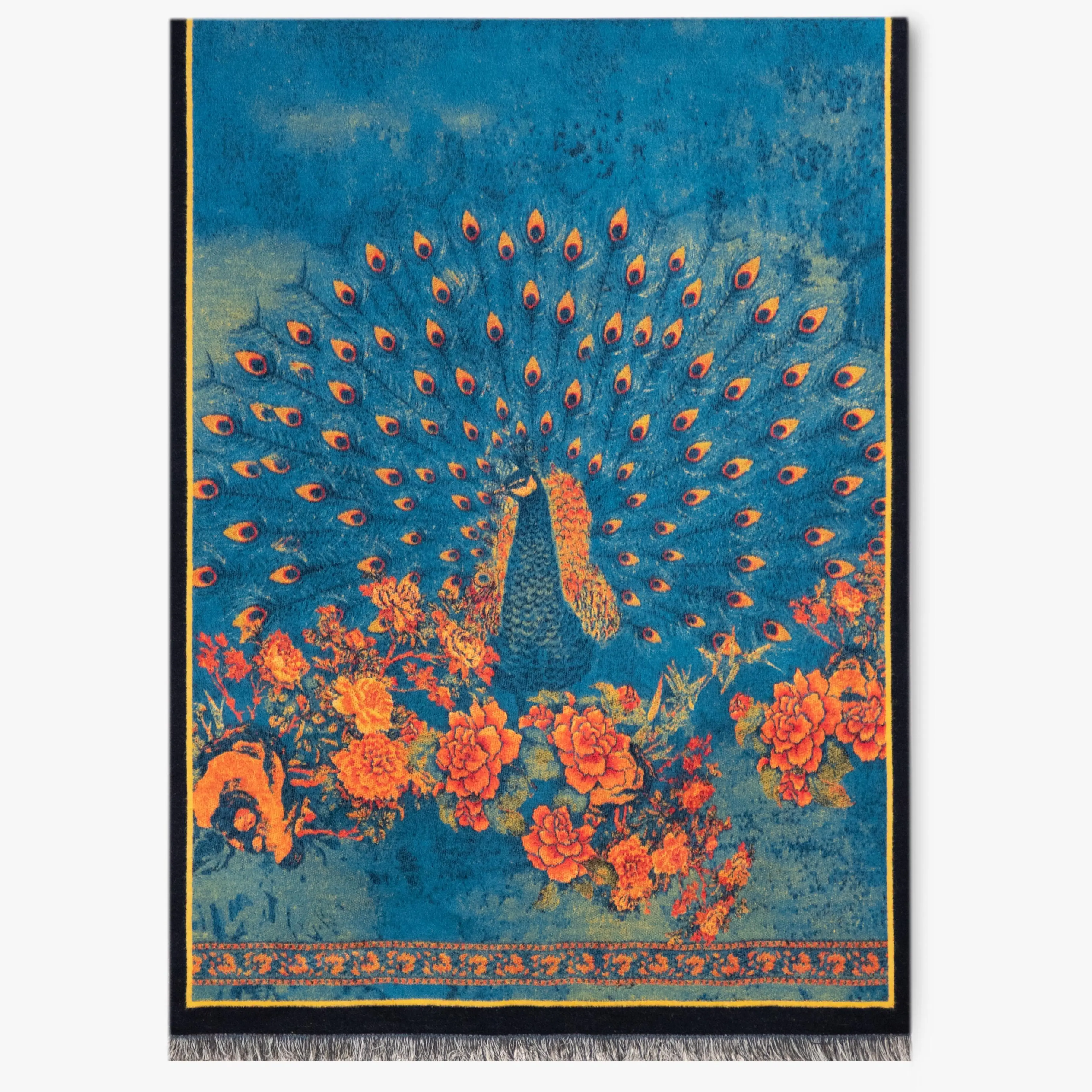 Peacock - Aqua Orange