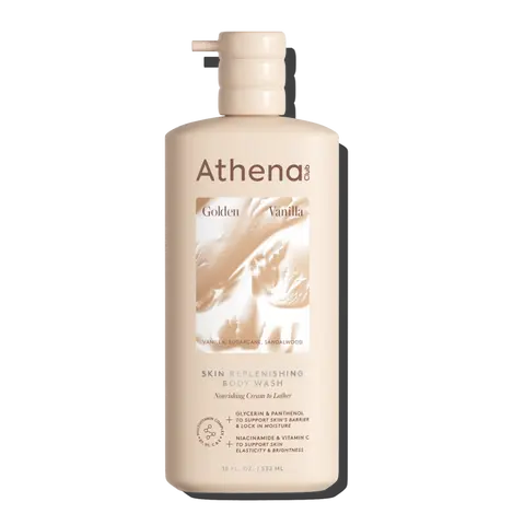 Golden Vanilla | Athena Club Skin Replenishing Body Wash | Nourishing Wash with Shea Butter & Avocado Oil for Sensitive Dry Skin