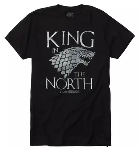 Game Of Thrones KING IN THE NORTH Stark Direwolf T-Shirt NWT Licensed & Official, Graphic tee, Game shirt, T Shirt for Men,video gaming t shirt