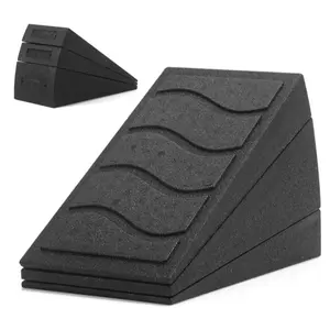 Adjustable Calf & Ankle Stretching Board with Yoga Wedge – 3-in-1 Squat Slant Board, Non-Slip Fitness Foot Pads for Yoga/Pilates/Rehab, Portable Incline Exercise Tool for Flexibility Training