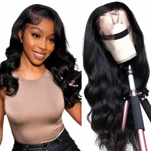 [Only $39=18 Inch human hair wig] 13x4 18 Inch body wave Lace Front Wigs Human Hair Lace Frontal Wigs Brazilian Human Hair 180 Density Human Hair Wigwith Baby Hair Wig