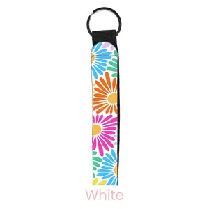 abbyrose Groovy Garden Wristlet Key Chain White