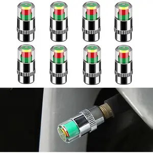 8PCS TPMS Tire Pressure Valve Caps – 36 PSI 3 Color Indicator Caps for Cars, Trucks & SUVs
