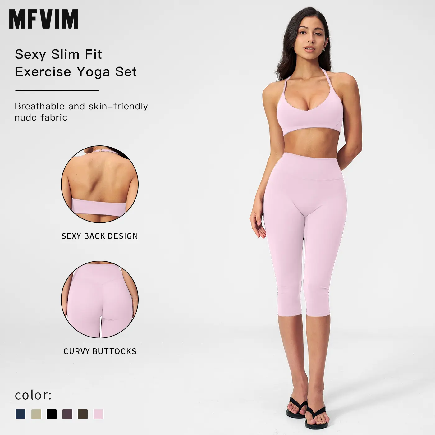 MFVIM Women's 2 Piece Athleisure Yoga Set - European-American Style, Quick-Dry, Tight-Fit, Summer Workout & Gym Sets for Women, Fashion Casual Versatile Fitness Wear,summerwins,travel essentials,camping essentials