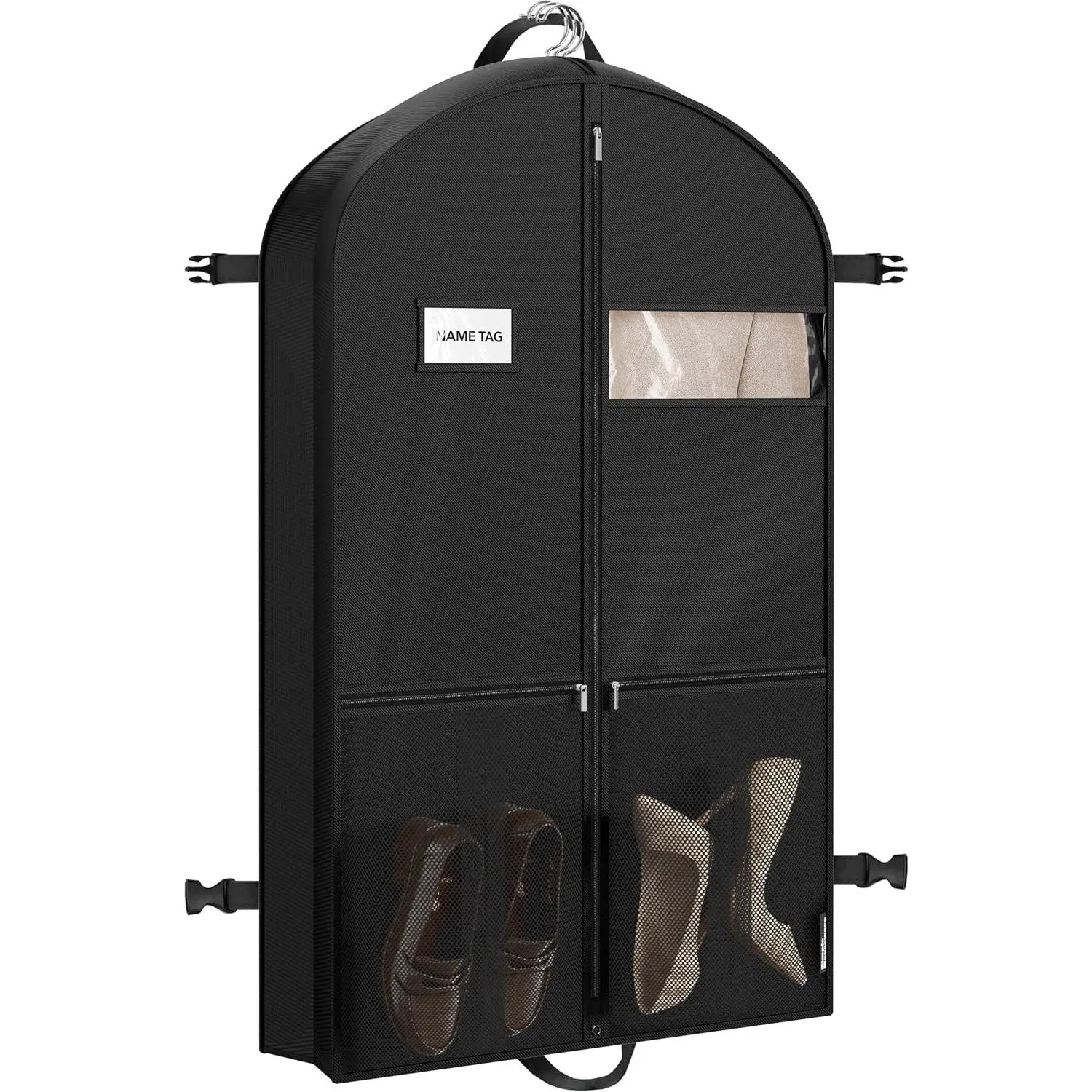 Foldable Travel Garment Bag, 43-Inch Heavy Duty Suit Bag with Accessory Pockets