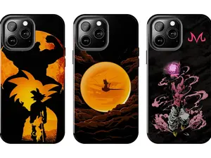 DragonS BallS Saiyan Warrior Legacy Phone Shell - Powerful Lightning Strike Graphic Case Compatible with iPhone 7, 8, X, 11, 12, 13, 14, 15, 16 17 & Samsung Galaxy S21, S22, S23 & S24 S25 series